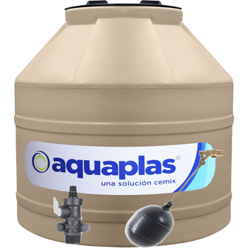 TINACO TRICAPA AQUAPLAS CON VALVULA, FLOTADOR, MULTICONECTOR,TAPA 750 LTS